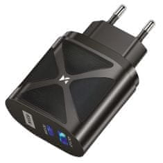 MG GaN sieťová nabíjačka USB / USB-C 65W, čierna