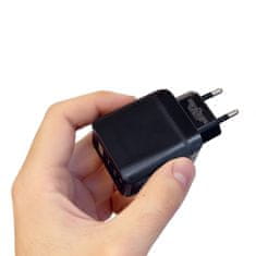 MG Dual-port sieťová nabíjačka USB / USB-C 20W, čierna