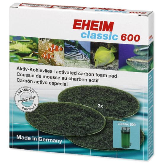 EHEIM Náplň molitan uhlíkový jemný Classic 600 3 ks