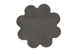 Kusový koberec Color Shaggy sivý kvietok 120x120 kvietok