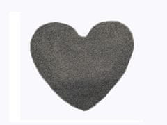 Kusový koberec Color Shaggy šedý srdca 120x120