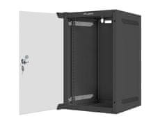 Lanberg RACK CABINET 10” WALL-MOUNT 9U/280X310 (FLAT PACK) WITH GLASS DOOR BLACK