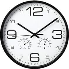 SEGNALE Nástenné hodiny s teplomerom a vlhkomerom 30 cm