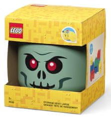 LEGO Úložná hlava (veľkosť L) - zelený kostlivec