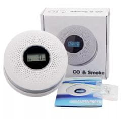 Farrot detektor kouře a oxidu uhelnatého CO, senzor dymu , 2 v 1, LCD displej, 3x AA baterie, alarm