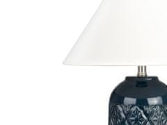 Beliani Keramická stolná lampa tmavomodrá TELIRE