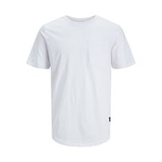 Jack&Jones Pánske tričko JJENOA Long Line Fit 12210945 White (Veľkosť L)