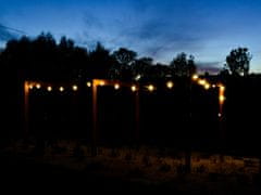 LUMILED Solárne záhradné svietidlo LED svetelná reťaz 11,48m GIRLANDA EREMI s 20x LED dekorativní žiarovka EDISON 3000K Teplá biela