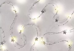 LAALU Vianočná svetelná reťaz s hviezdami 1,9 m COLD WHITE