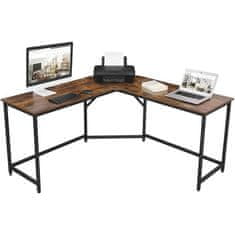 VASAGLE Rohový kancelársky stôl VASAGLE LWD73X