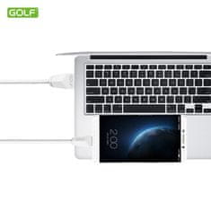 GOLF GOLF datový kabel USB-C 2m, bílý