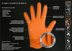 NEO Tools NEO TOOLS Oranžové nitrilové rukavice, balenie 50 ks, M