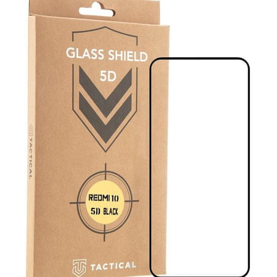 Tactical Glass Shield 5D sklo pre Xiaomi Redmi 10 - Čierna KP25798
