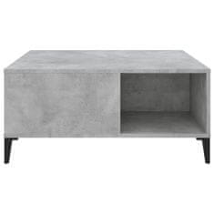 Vidaxl Konferenčný stolík betónový sivý 80x80x36,5 cm spracované drevo