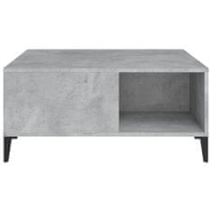 Vidaxl Konferenčný stolík betónový sivý 80x80x36,5 cm spracované drevo