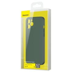 BASEUS Liquid Silica Gel Protective Case for Apple iPhone 12 Pro Max 6.7'' WIAPIPH67N-YT6A ,zelená