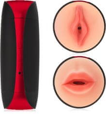 XSARA Vibrační masturbátor - 36 funkcí - 2v1 realistická vagína a ústa - 72825342