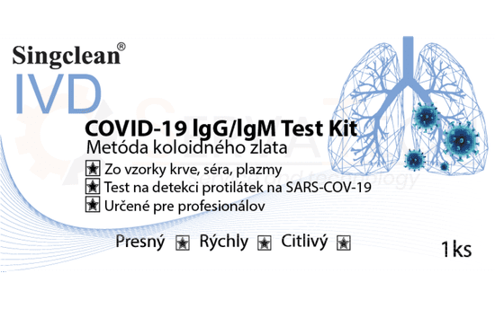Singclean COVID-19 rýchlostest koronavírus IgG / IgM 1 ks
