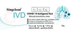Singclean výterový antigénny rýchlostest na COVID-19 koronavírus, 1 ks