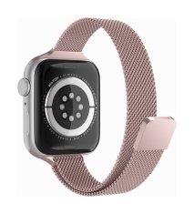 Techsuit Oceľový remienok Watchband W034 pre Apple Watch 3-4-5-6-7-SE 42-44-45 mm ružový 76430