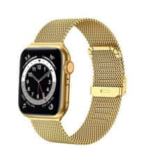 TopQ Oceľový remienok LUXURY pre Apple Watch 3-4-5-6-SE 38-40 mm zlatý 66014