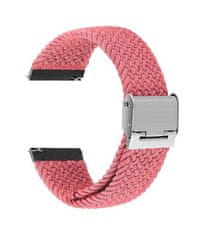 TopQ Pletený remienok Braid pre Apple Watch 3-4-5-6-SE 38-40mm ružový 60352