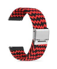 TopQ Pletený remienok Braid pre Apple Watch 3-4-5-6-SE 38-40mm červeno-čierny 60358