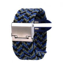TopQ Pletený remienok Braid pre Apple Watch 3-4-5-6-SE 38-40mm modro-šedý 60361