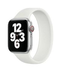 TopQ Silikónový remienok Basic pre Apple Watch 3-4-5-6-SE 42-44mm biely 60339