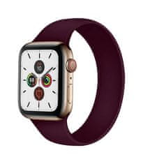 TopQ Silikónový remienok Basic pre Apple Watch 3-4-5-6-SE 38-40mm vínový 60343