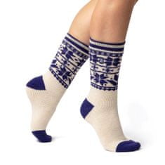 Heat Holders Dámske Heat Holders LITE termo froté ponožky WHITE s nórskym vzorom Farba: Fuksia