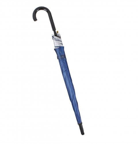 Linder Exclusiv Lex Automatický dáždnik so zakrivenou rukoväťou 100 cm tmavo modrý