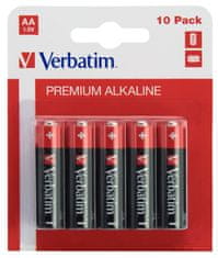 VERBATIM alkalická batéria 1,5V AA/ blister 10ks