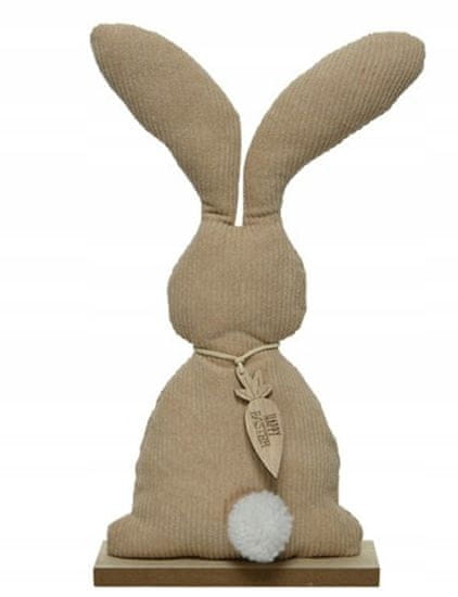 Kaemingk Veľkonočná figúrka dekorácia manšestrový králik 35 cm