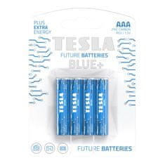 TESLA BLUE+ Zinc Carbon batéria AAA (R03, mikrotužková, blister) 4 ks