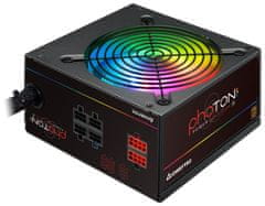 Chieftec zdroj CTG-650C-RGB / Photon Series / 650W / 120mm fan / akt. PFC / modulárna kabeláž / 80PLUS Bronze