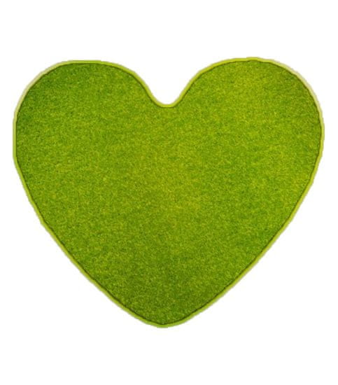 Vopi Kusový koberec Eton zelený srdce