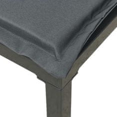 Vidaxl Záhradná stolička s podložkami čierna a sivá polyratan