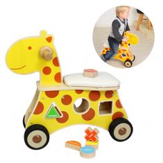Masterkidz Montessori Žirafa Triedič tvarov Rider
