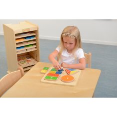Masterkidz Montessori matematická vzdelávacia tabuľka Delenie zlomkov