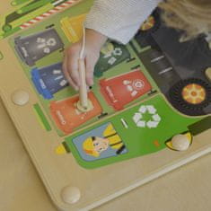 Masterkidz Magnetická tabuľa na triedenie odpadu Montessori Recyklačné auto