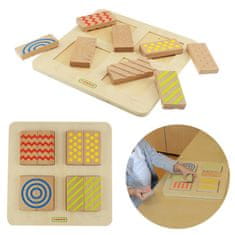 Masterkidz Obojstranné dotykové Montessori vizuálne puzzle