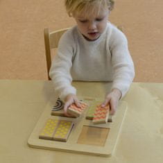 Masterkidz Obojstranné dotykové Montessori vizuálne puzzle