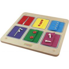 Masterkidz Montessori nástenná tabuľa Otváranie a zatváranie zipsov Tlačidlá