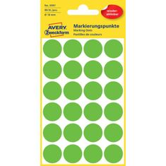 Avery Zweckform Etikety kruhové 18mm Avery odnímateľné zelené