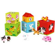 Tooky Toy Hračky Farma v krabičkách na puzzle