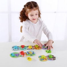 Tooky Toy Vzdelávacie Montessori puzzle Učíme sa počítať