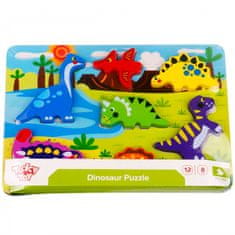 Tooky Toy Hračka Hrubé Montessori puzzle Dinosaury Zodpovedajúce tvary