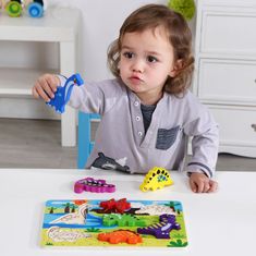Tooky Toy Hračka Hrubé Montessori puzzle Dinosaury Zodpovedajúce tvary