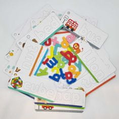Tooky Toy Montessori Abeceda Puzzle Učenie písmená Slová Zvieratá 57 el.